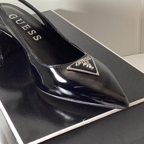 Guess Zanda Slingback Block Heels in Patent Leather - Picture 11 of 12